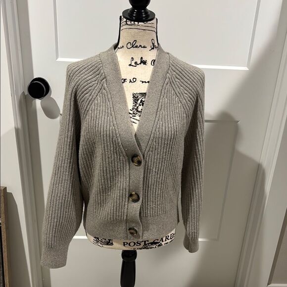 H & M Beige Cardigan Sweater - Picture 1 of 2